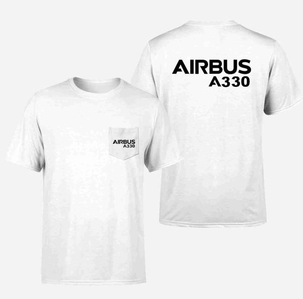 Airbus A330 & Text Designed Pocket T-Shirts Online Hot Sale