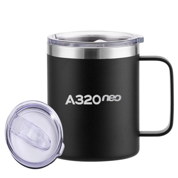 A320neo & Text Designed Stainless Steel Laser Engraved Mugs Online now