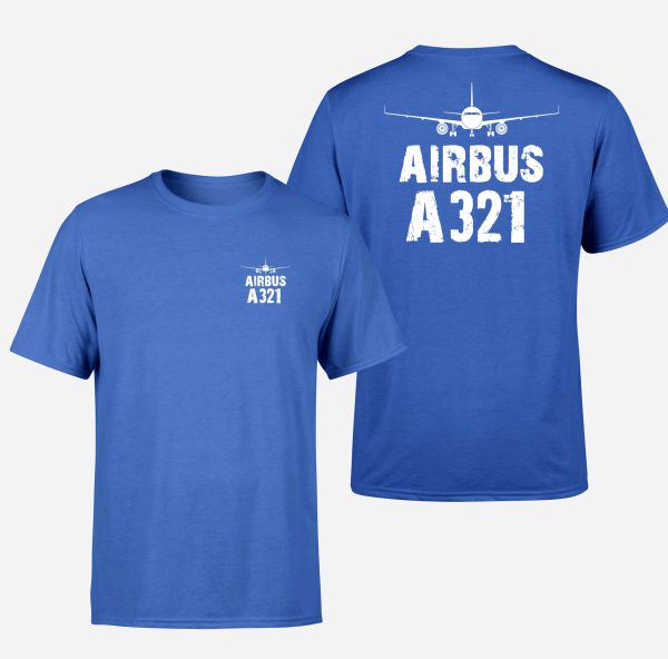 Airbus A321 & Plane Designed Double-Side T-Shirts on Sale