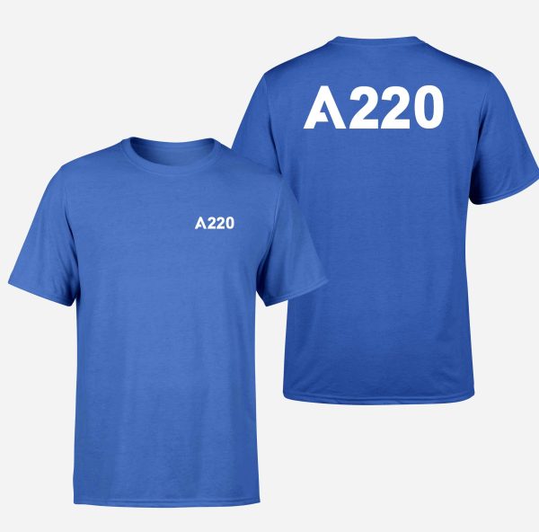 A220 Flat Text Designed Double-Side T-Shirts Sale