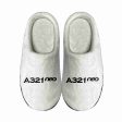 A321neo & Text Designed Cotton Slippers on Sale