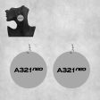 A321neo & Text Designed Wooden Drop Earrings on Sale