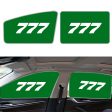 777 Flat Text Designed Car Sun Shade (Side window) on Sale