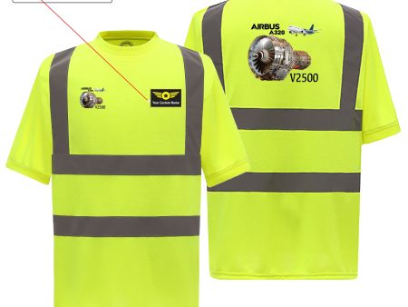 Airbus A320 & V2500 Engine Designed Reflective T-Shirts For Discount