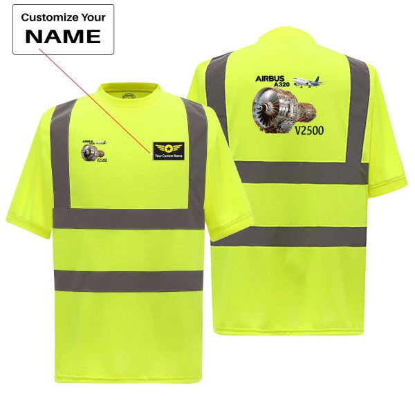 Airbus A320 & V2500 Engine Designed Reflective T-Shirts For Discount