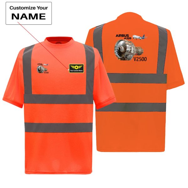 Airbus A320 & V2500 Engine Designed Reflective T-Shirts For Discount