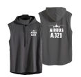 Airbus A321 & Plane Designed Hooded Tank Tops Hot on Sale