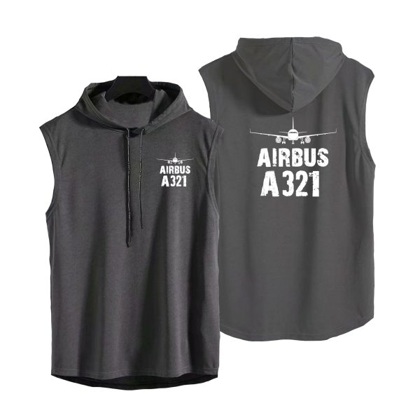 Airbus A321 & Plane Designed Hooded Tank Tops Hot on Sale