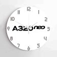 A320neo & Text Designed Wall Clocks Hot on Sale