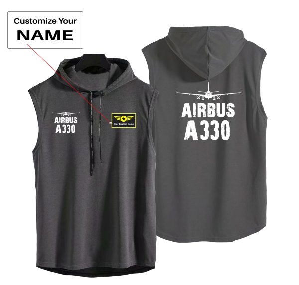 Airbus A330 & Plane Designed Hooded Tank Tops For Cheap