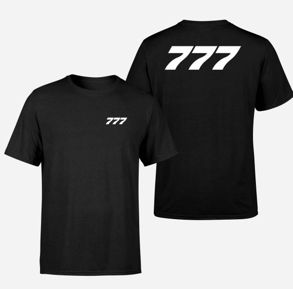 777 Flat Text Designed Double-Side T-Shirts Online Sale