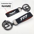 777 Flat Text Design Horseshoe Buckle Key Chains Discount