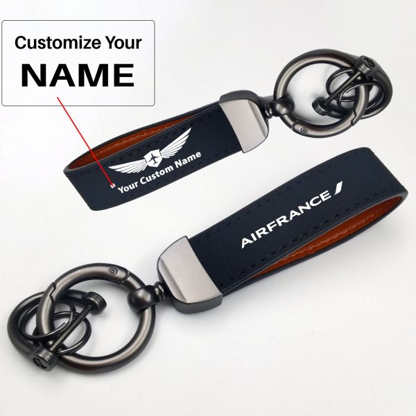 Air France Airlines Design Horseshoe Buckle Key Chains Sale