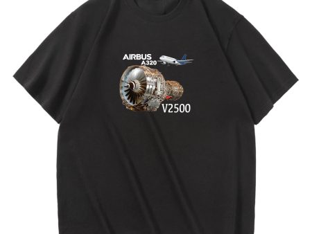 Airbus A320 & V2500 Engine Designed Relax Fit T-Shirts Sale