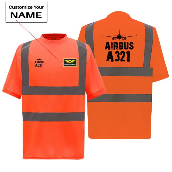 Airbus A321 & Plane Designed Reflective T-Shirts Discount