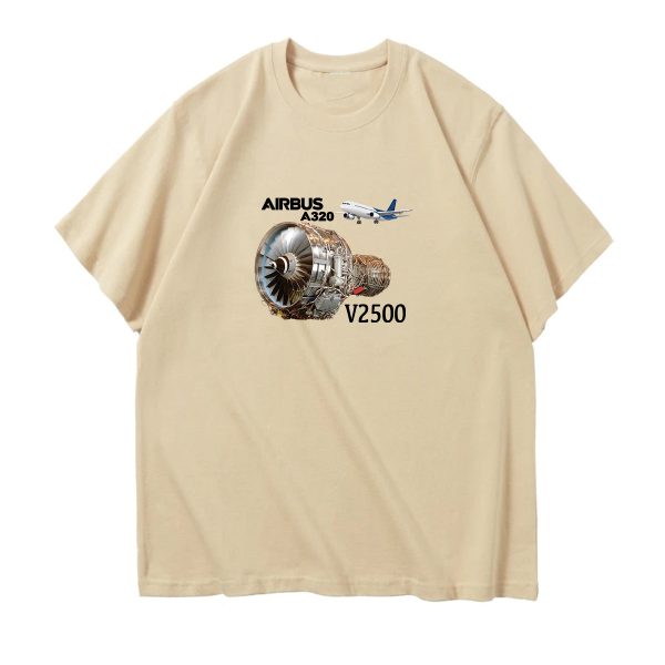 Airbus A320 & V2500 Engine Designed Relax Fit T-Shirts Sale