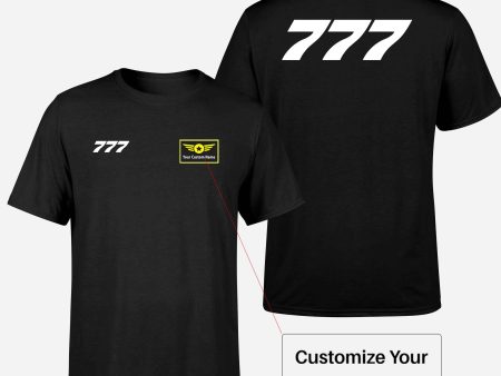 777 Flat Text Designed Double-Side T-Shirts Online Sale