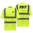 757 Flat Text Designed Reflective T-Shirts Discount