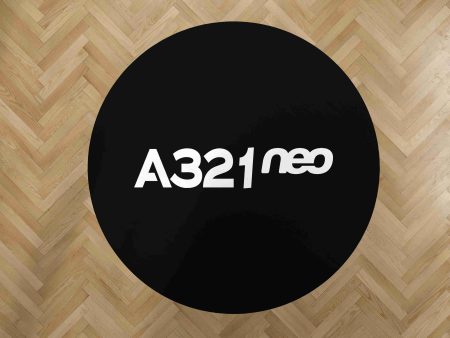 A321neo & Text Designed Carpet & Floor Mats (Round) Discount