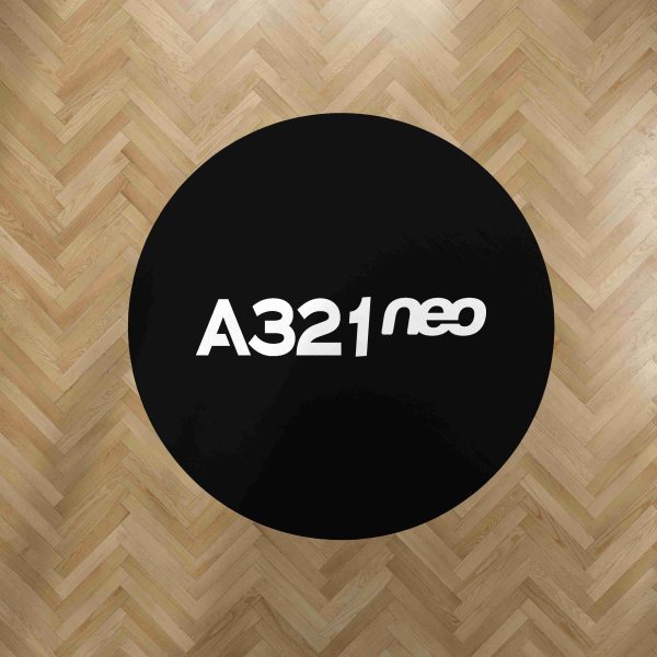 A321neo & Text Designed Carpet & Floor Mats (Round) Discount