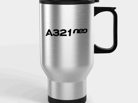 A321neo & Text Designed Travel Mugs (With Holder) Online Hot Sale