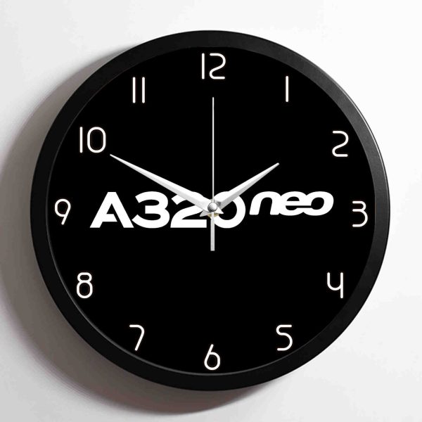 A320neo & Text Designed Wall Clocks Hot on Sale