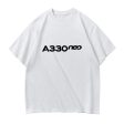 A330neo & Text Designed Relax Fit T-Shirts Discount