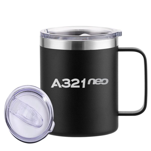 A321neo & Text Designed Stainless Steel Laser Engraved Mugs Online Sale