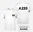 A220 Flat Text Designed Pocket T-Shirts Online Sale