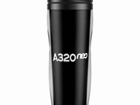 A320neo & Text Designed Plastic Travel Mugs For Discount