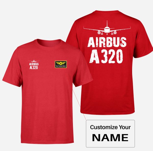 Airbus A320 & Plane Designed Double-Side T-Shirts Online Sale