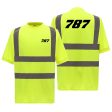 787 Flat Text Designed Reflective T-Shirts Sale