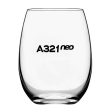 A321neo & Text Designed Water & Drink Glasses on Sale