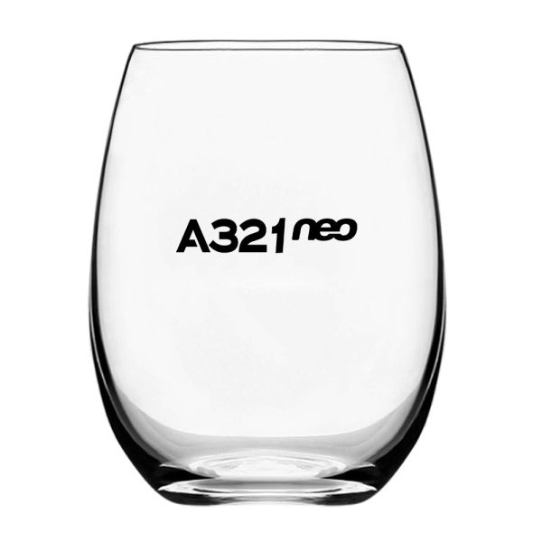 A321neo & Text Designed Water & Drink Glasses on Sale