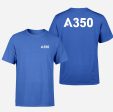 A350 Flat Text Designed Double-Side T-Shirts For Cheap