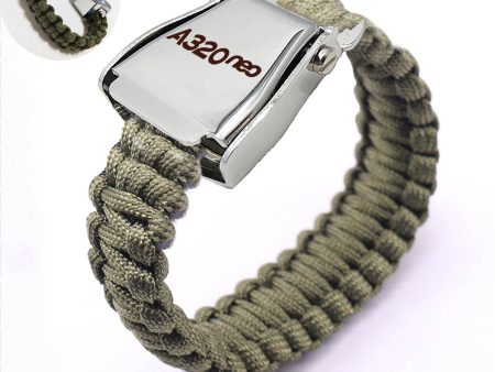 A320neo & Text Design Airplane Seat Belt Bracelet Online Sale