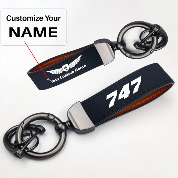 747 Flat Text Design Horseshoe Buckle Key Chains For Sale