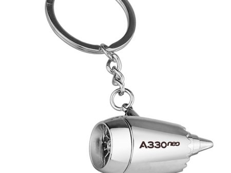 A330neo & Text Designed Airplane Jet Engine Shaped Key Chain on Sale