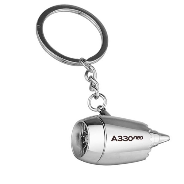 A330neo & Text Designed Airplane Jet Engine Shaped Key Chain on Sale