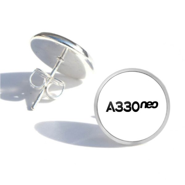 A330neo & Text Designed Stud Earrings For Discount