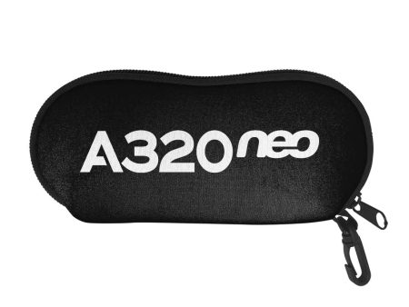 A320neo & Text Designed Glasses Bag Cheap