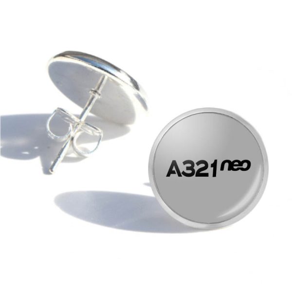 A321neo & Text Designed Stud Earrings For Discount