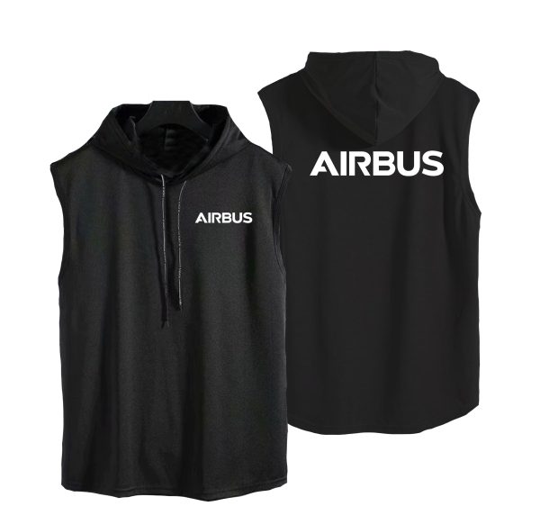 Airbus & Text Designed Hooded Tank Tops Supply