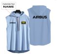 Airbus & Text Designed Hooded Tank Tops Supply