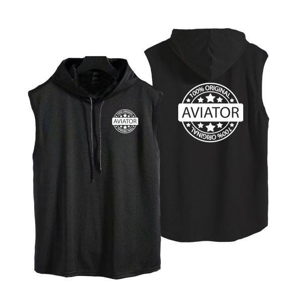 %100 Original Aviator Designed Hooded Tank Tops Online Hot Sale