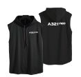 A321neo & Text Designed Hooded Tank Tops For Cheap