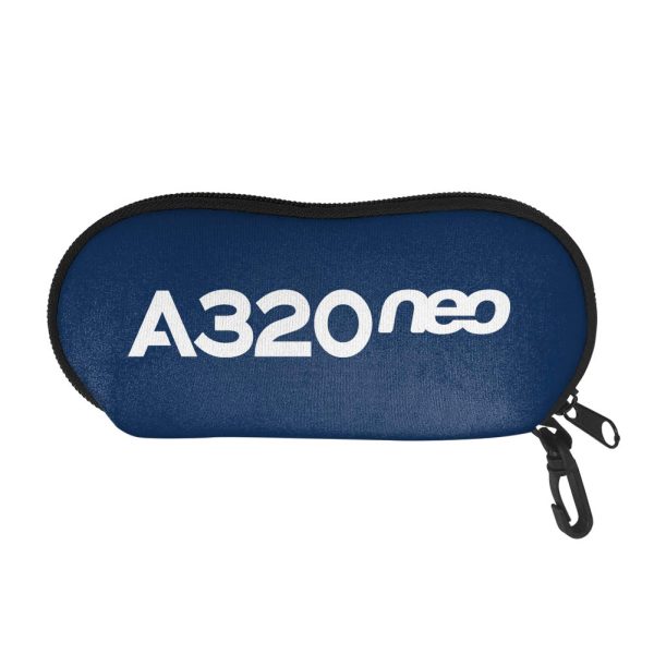 A320neo & Text Designed Glasses Bag Cheap