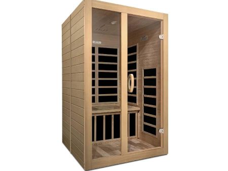 Dynamic Santiago 2-Person Low EMF FAR Infrared Sauna - Canadian Hemlock Fashion