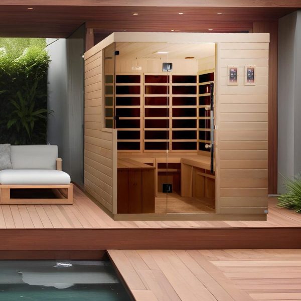 Dynamic La Sagrada 6-person Ultra Low EMF FAR Infrared Sauna - Canadian Hemlock For Sale