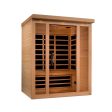 Dynamic Vila 3-Person Ultra Low EMF FAR Infrared Sauna - Canadian Hemlock Online now